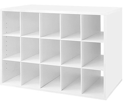 Organized Living freedomRail 15-Cubby Shoe Storage Big OBox - White