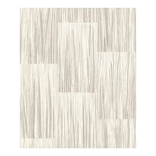 Taupe Plank Wallpaper 20.9 X Abstract Farmhouse Washable