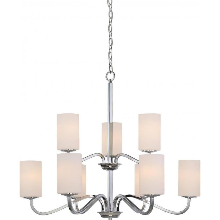 Nuvo Lighting 60/5809 Willow 9 Light 100W A19 max. Medium Base Chandelier 2 Tier