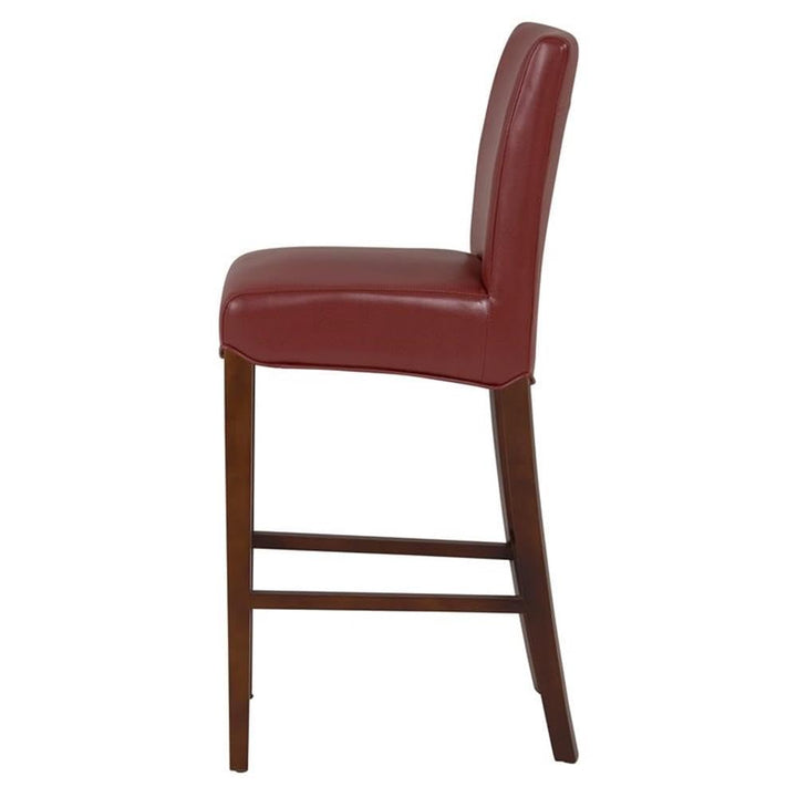 New Pacific Direct Milton Bonded Leather Counter Bar & Counter Stools Dark Brick pomegranate