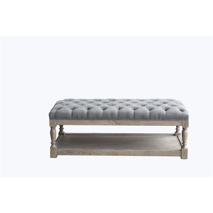 American Home Classic Athena Rectangular Coffee Table in Frost Gray - Diamond Home USA