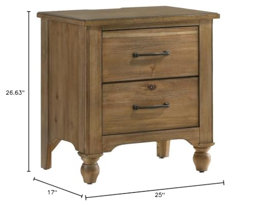 Westwood Design Highland Wood Recharging Outlet in Sand Dune Nightstand Brown