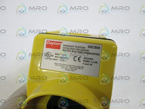 Dayton 20C804 Pendant Station Yellow 2No/2Nc