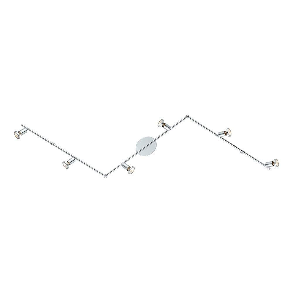 6-Light Track Lght in Polished Chrome Silver Modern Contemporary Iron - Diamond Home USA