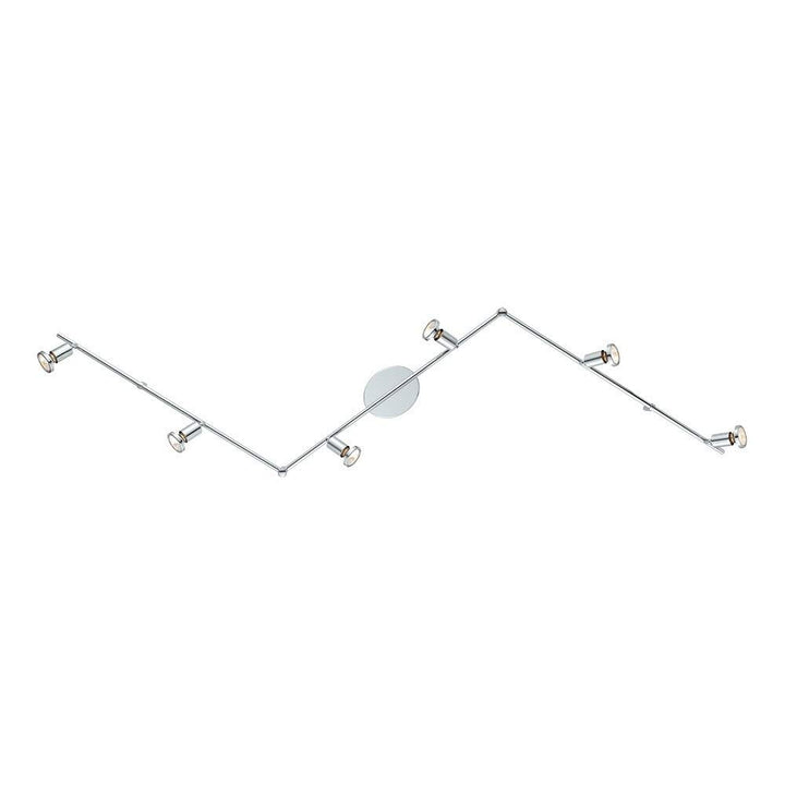 6-Light Track Lght in Polished Chrome Silver Modern Contemporary Iron - Diamond Home USA