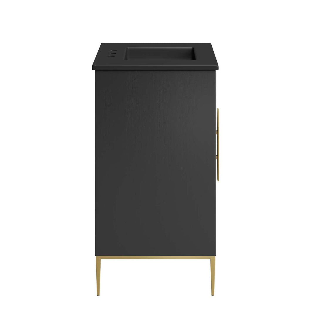 Modway Awaken Bathroom Vanity Cabinet 30" Black Black