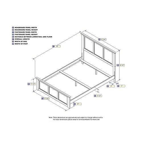 Atlantic Furniture AR8636034 Madison Bed Full - Diamond Home USA