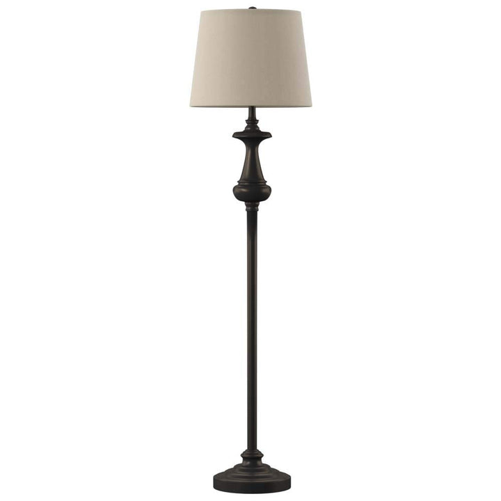 Traditional Bronze Metal Floor Lamp Brown Transitional