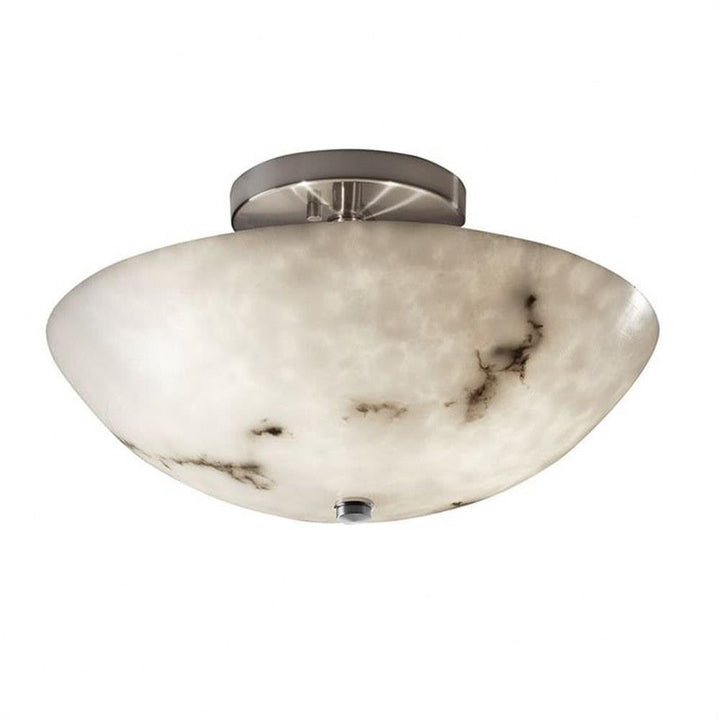 Justice Design LumenAria - 2 Light Semi-Flush Mount with Round Bowl Faux