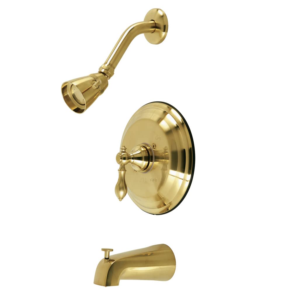 Kingston Brass KB3637ACL American Classic Tub and Shower Faucet Brushed Brass