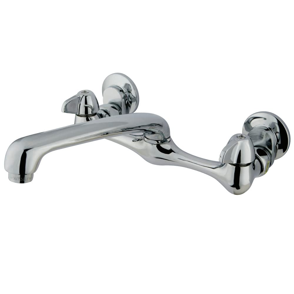 Kingston Brass KF200 Wall Mount Kitchen Faucet with Cast Spout 7-5/8-Inch