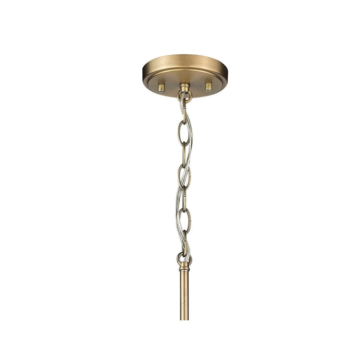 6 Light id Century odern 25" X Chandelier in Aged Brass etallic id-century - Diamond Home USA