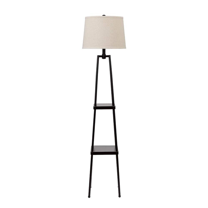 Modern Distressed Floor Lamp Black Contemporary Reading Light 3Way 4 Leg