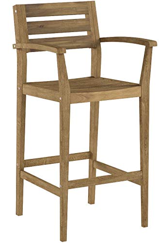 Christopher Knight Home Lera Outdoor Rustic Acacia Wood Barstool (Set of 2) Teak