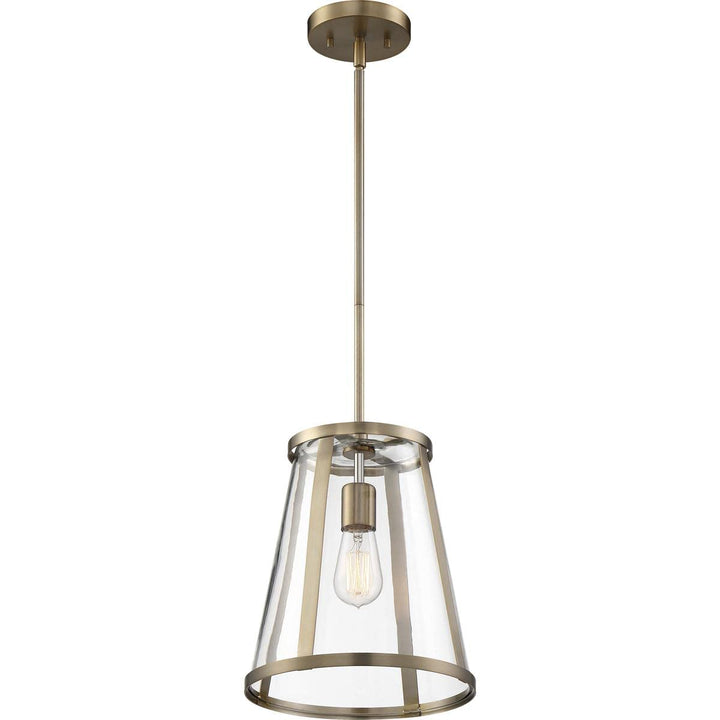 Nuvo 60/6697 Bruge 1 Light Pendant Fixture Burnished Brass