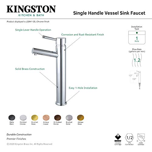 Kingston Brass LS8415DL Concord Vessel Faucet Oil Rubbed Bronze