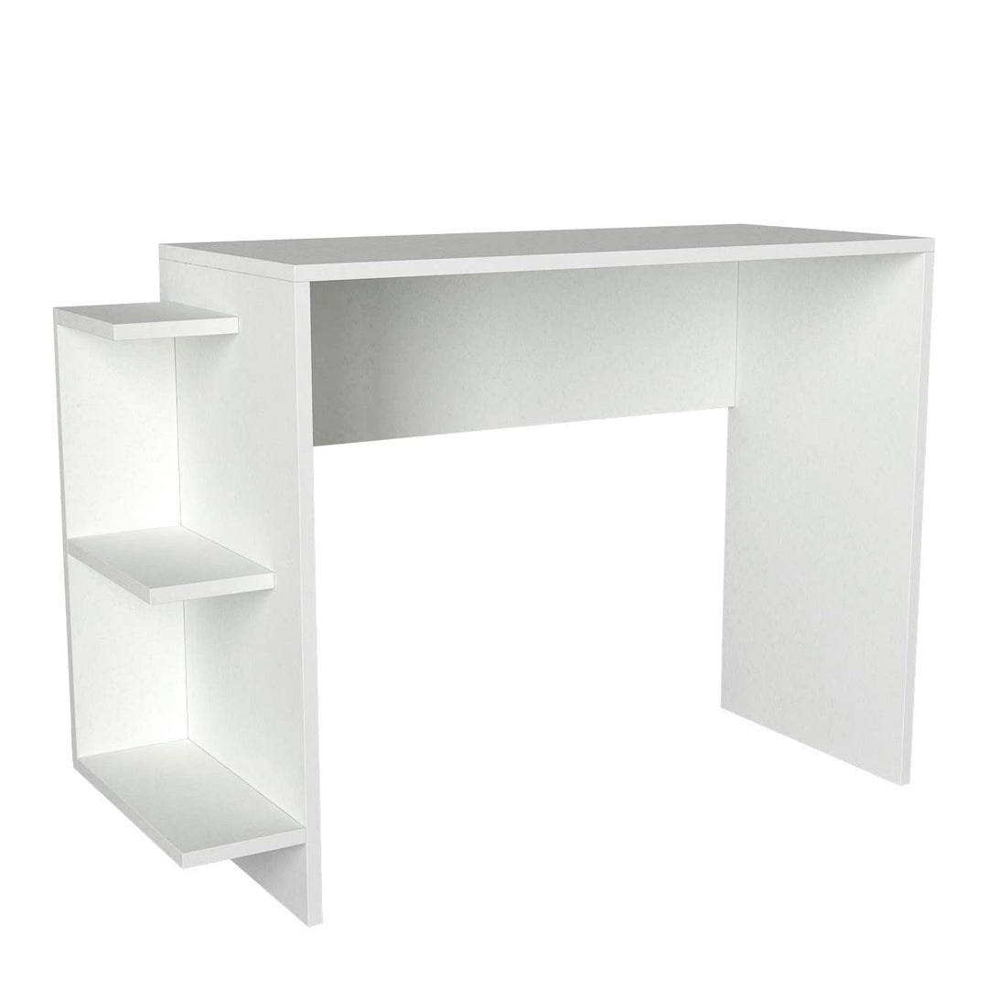 Modern Desk White Contemporary Rectangular Wood Finish Includes Hardware