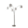 Adesso 4239-22 Trinity 5-Arm Arc Lamp 82 in. 5 x 60W Incandescent/13W CFL Brushed Steel