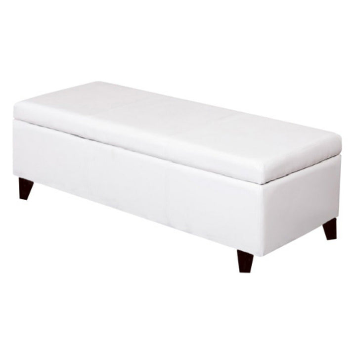 Warehouse of Tiffany Sharon Faux Leather Storage Bench White (WT-W7077-WHITE)