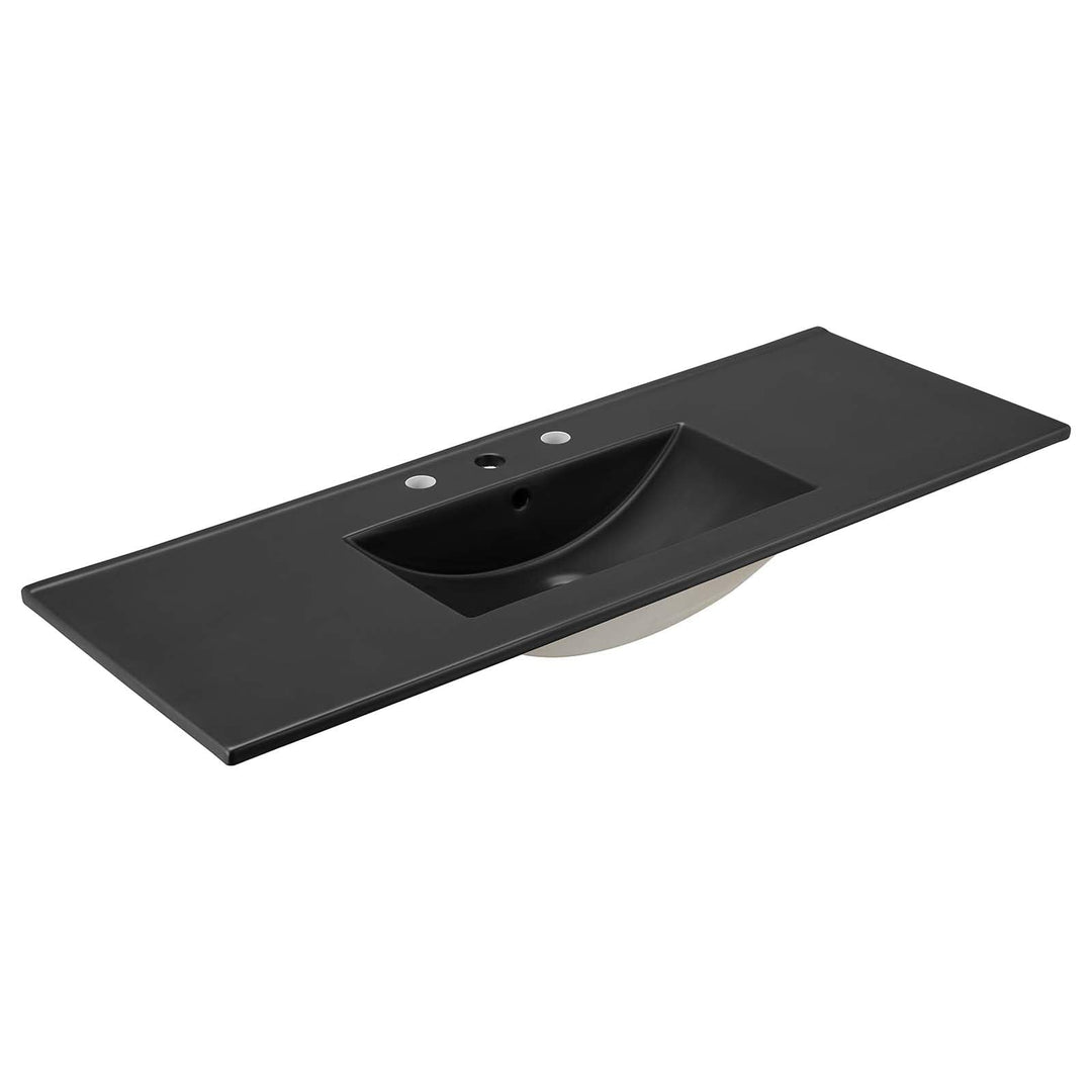 Cayman 48" Single Basin Bathroom Sink - Black