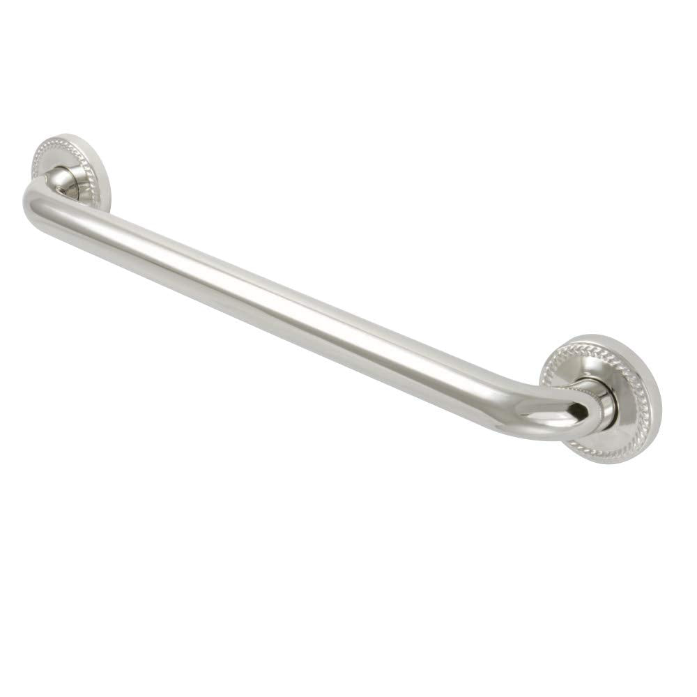 Kingston Brass DR814186 Laurel 18-Inch X 1-1/4-Inch OD Decorative Grab Bar Polished Nickel