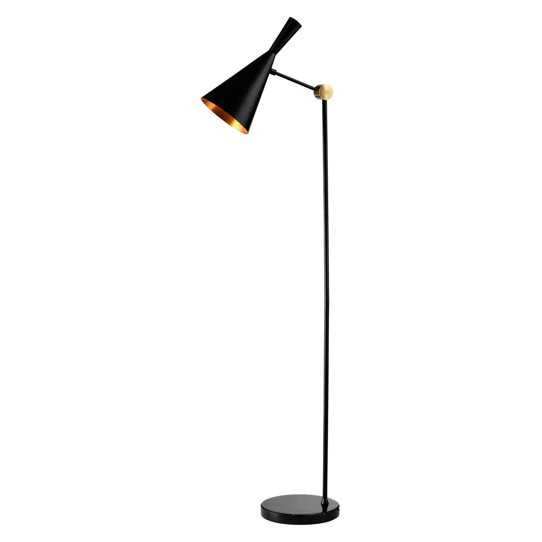 11 Inch Matte Black Floor Lamp Mid-Century Modern Energy Efficient - Diamond Home USA