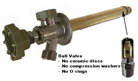 Quarter Ball QB-114MC ¼-Turn ball valve frost proof sillcock; ;14" wall