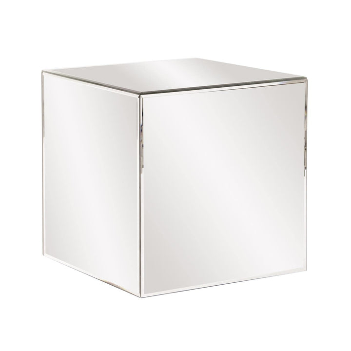 Howard Elliott Mirrored Finish Clear Cube Table Centerpeice Showpeice Home Décor