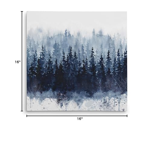 Wexford Home Indigo Forest Gallery Wrapped Canvas Wall Art 16x16