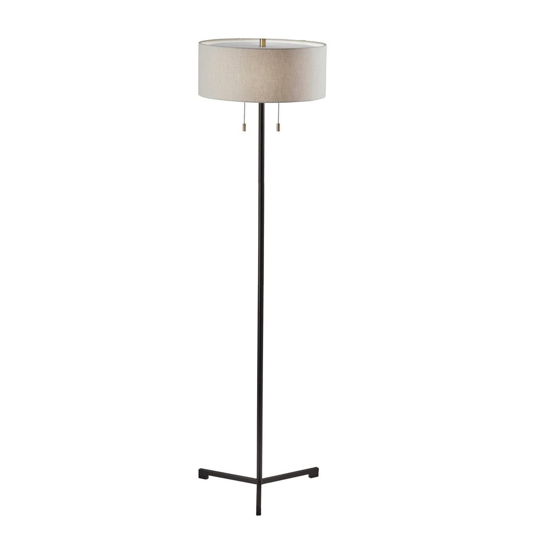 Adesso 1557-01 Wesley Floor Lamp 60 in. 2 x 60W Black 1 Floor Lamp