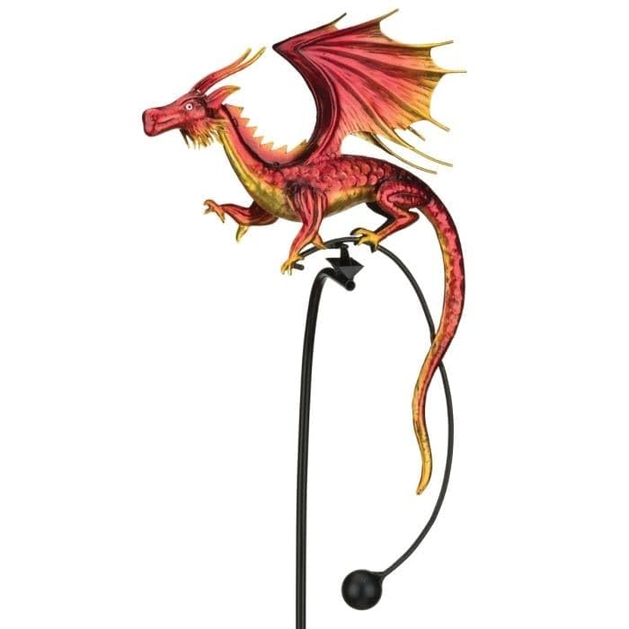 Dragon Rocker Stake Red Metal