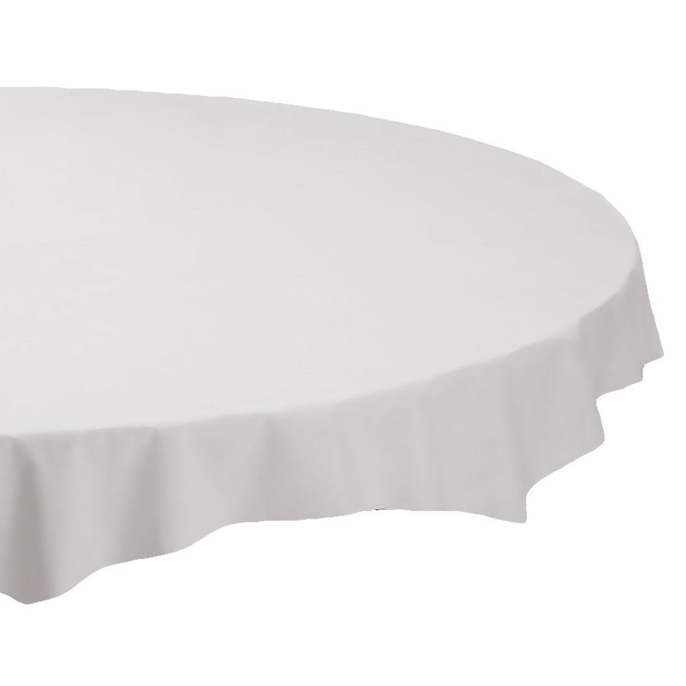 Hoffmaster Octy-Round Plastic Tablecover 82" Diameter White 12/carton