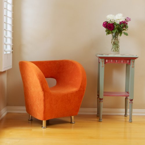 Christopher Knight Home CKH Modern Microfiber Accent Chair Orange