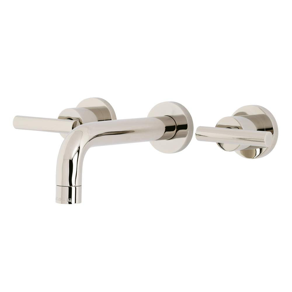 Kingston Brass KS8126CML Manhattan 2-Handle 8 in. Wall Mount Bathroom Faucet Polished Nickel