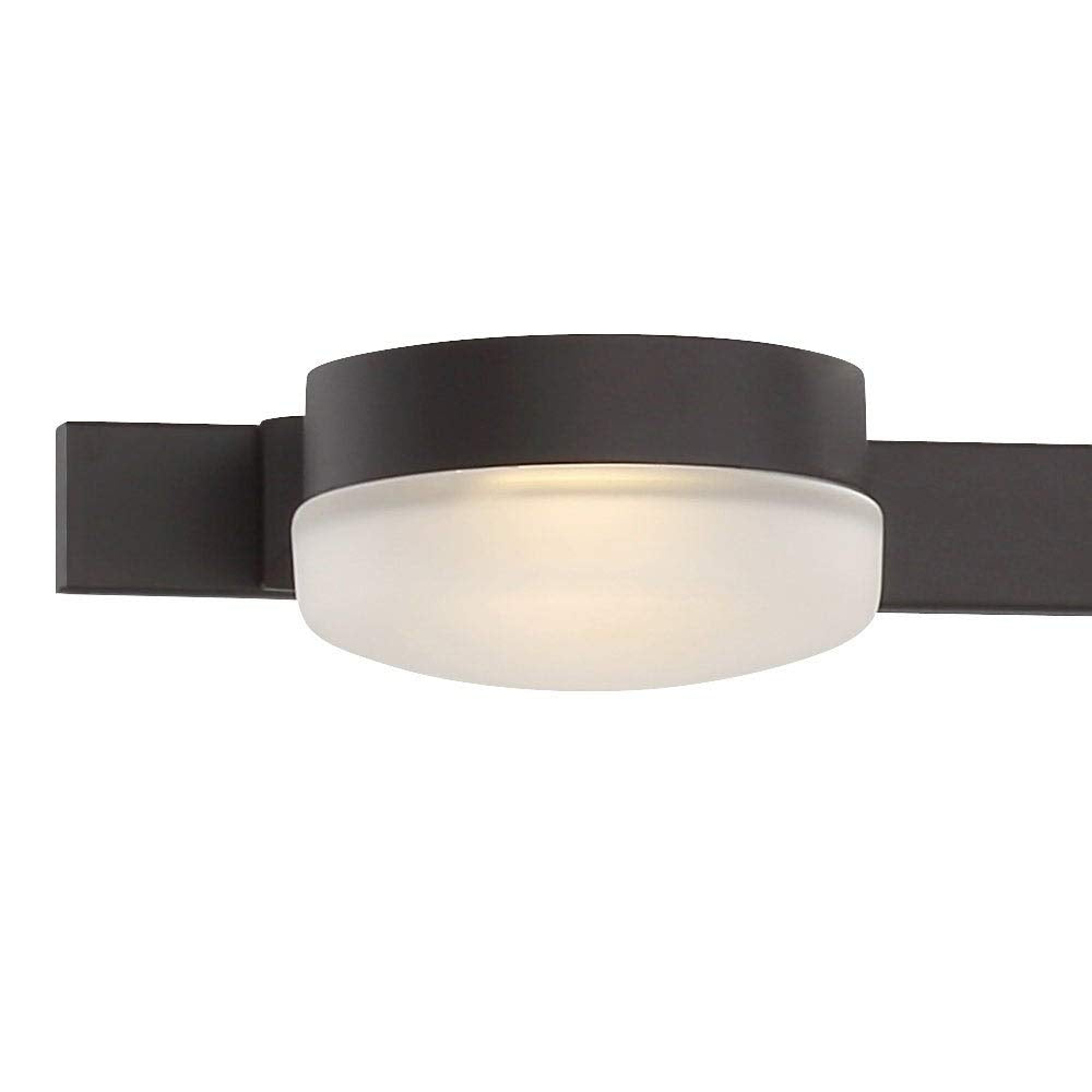 3-Light Oil Rubbed Bronze Led Bath Vanity Light Brown Modern Contemporary