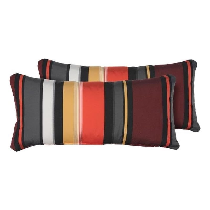 TK Classics Coral Outdoor Throw Pillows Rectangle Set of 2 Multi-Color Fabric