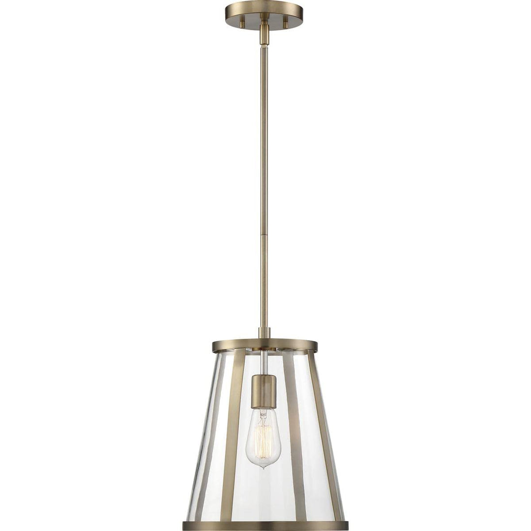 Nuvo 60/6697 Bruge 1 Light Pendant Fixture Burnished Brass