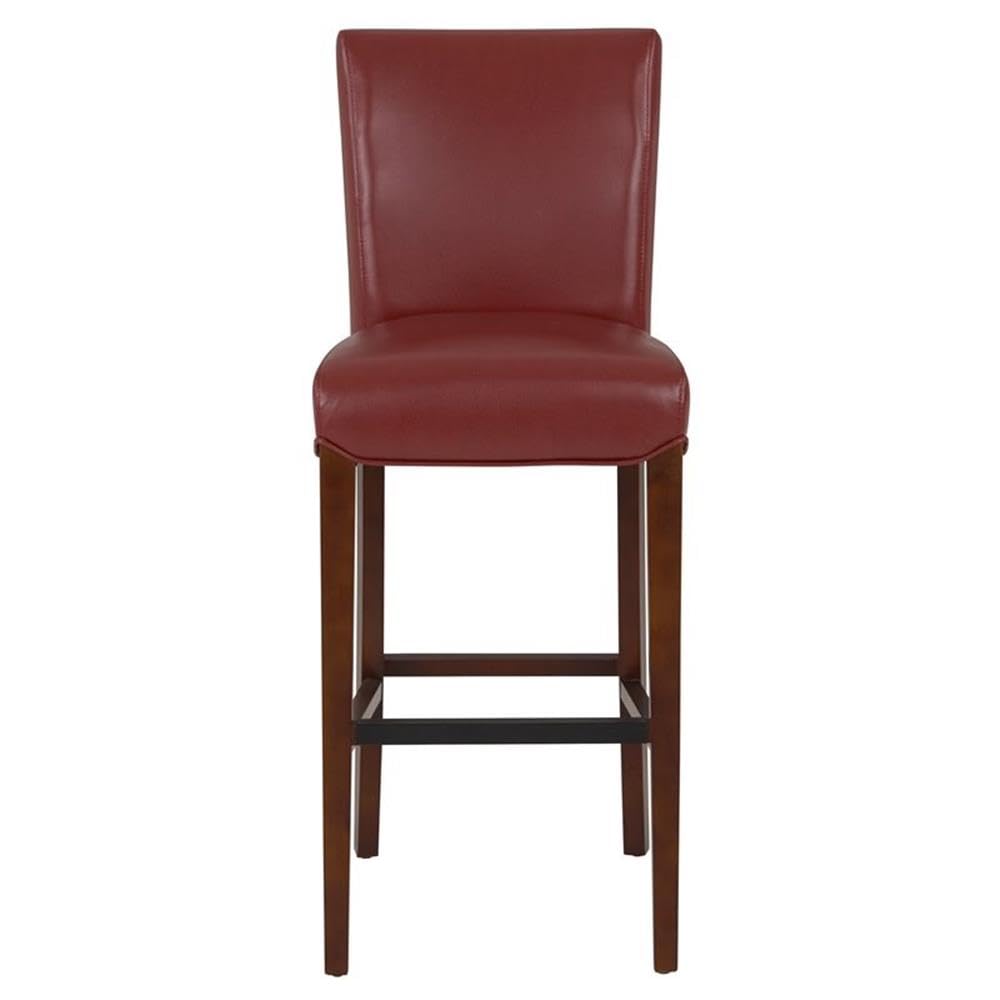 New Pacific Direct Milton Bonded Leather Counter Bar & Counter Stools Dark Brick pomegranate