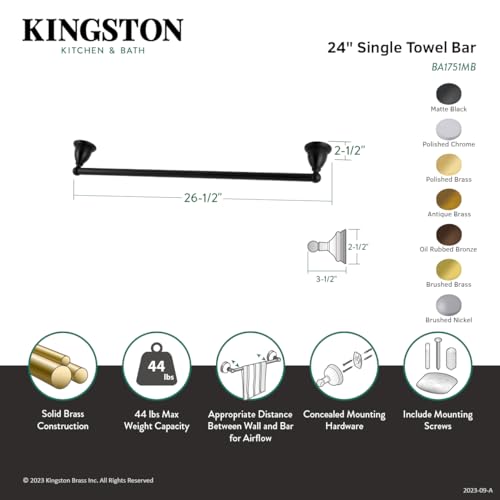 Kingston Brass Heritage 24-Inch Towel Bar