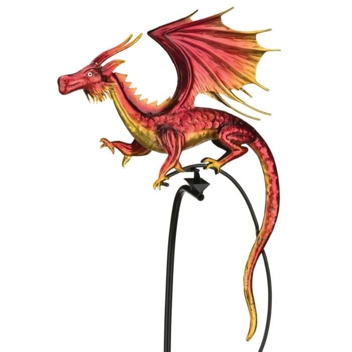 Dragon Rocker Stake Red Metal