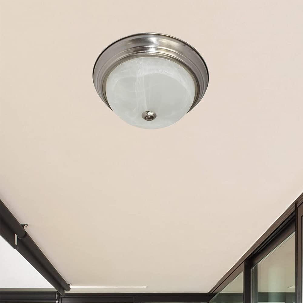 Led Flush Mount Ceiling Light 15" d X 5.75" h Brushed Nickel Modern Contemporary