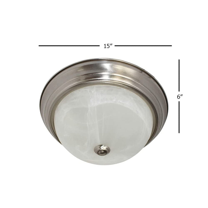 Led Flush Mount Ceiling Light 15" d X 5.75" h Brushed Nickel Modern Contemporary