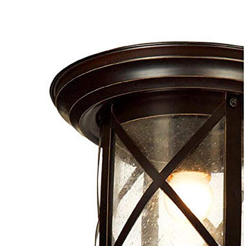 1 Light Outdoor Ceiling Mounted Light in Sandy Black Finish Modern - Diamond Home USA