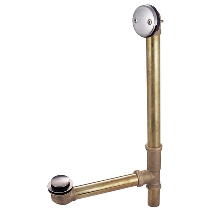 Kingston Brass DTT2168 Tip-Toe Bath Tub Drain and Overflow Brushed Nickel 25.5 x