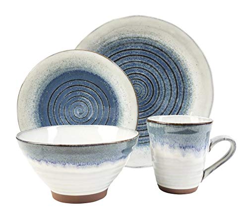 Talia Dusk Blue 16 Piece Dinnerware Set