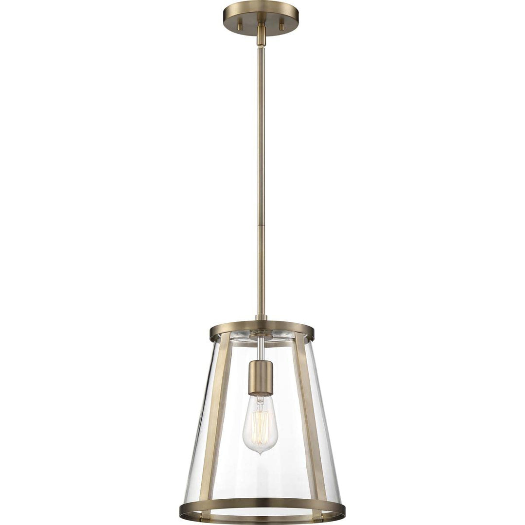 Nuvo 60/6697 Bruge 1 Light Pendant Fixture Burnished Brass