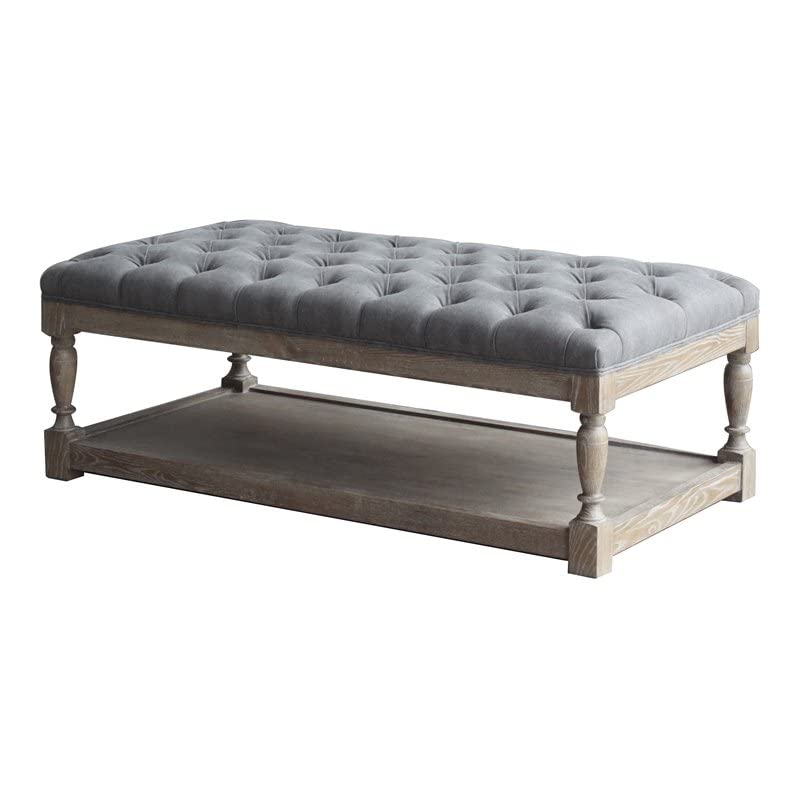 American Home Classic Athena Rectangular Coffee Table in Frost Gray Frost Grey