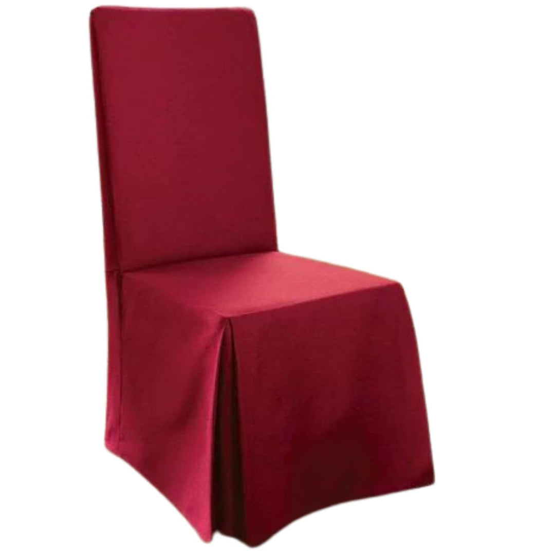 SureFit Cotton Duck Canvas Long Dining Room Chair Covers Dining Chair Cover with