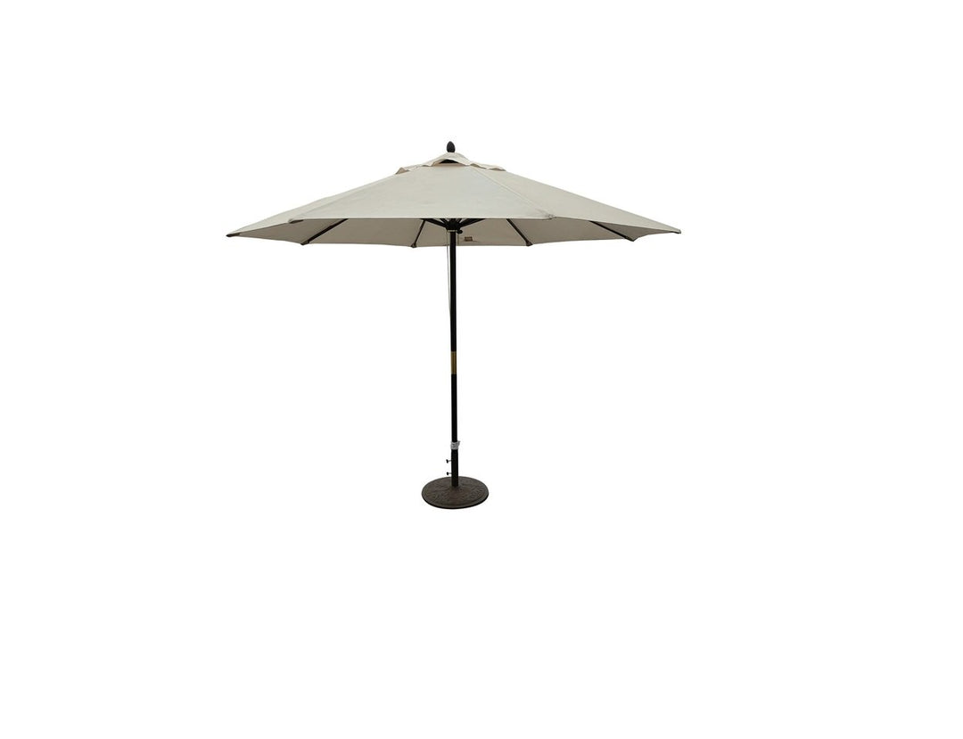 Tropishade 11-Foot Outdoor Patio Market Umbrella Beige Wooden Pole Olefin