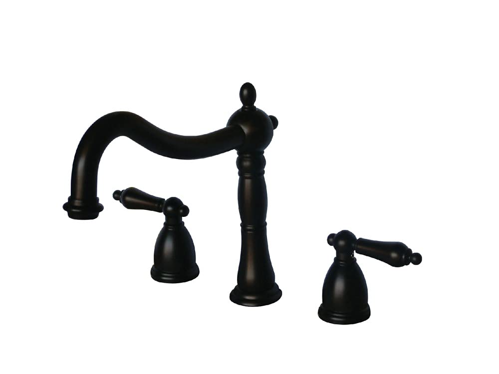 Kingston Brass KS1345AL Heritage oman Tub Faucet 8-Inch Adjustable Center Oil Oil Rubbed Bronze